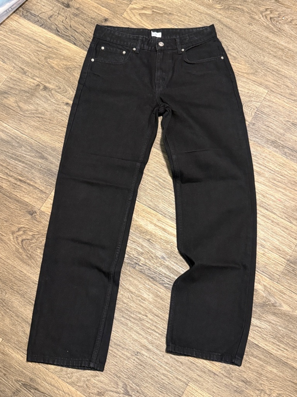Women's Black Straight-Leg Jeans